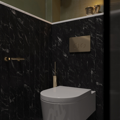 Ancillaries Brass Wall Mounted Accessory Item with None Handles by The Watermark Collection