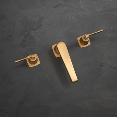 Highline Brass Deck Mounted Basin Tap with Lever Handles by The Watermark Collection