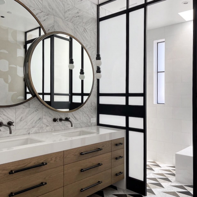 Highline Black Wall Mounted Basin Tap with Cross Handles by The Watermark Collection