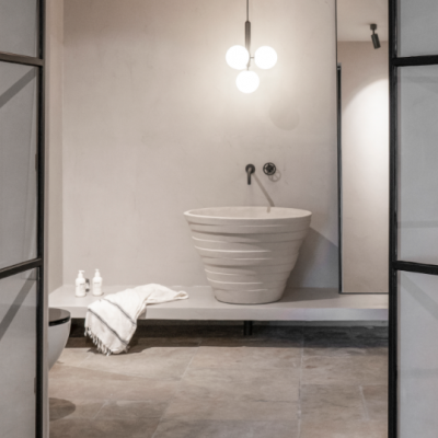 Brooklyn Black Wall Mounted Basin Tap with Cross Handles by The Watermark Collection